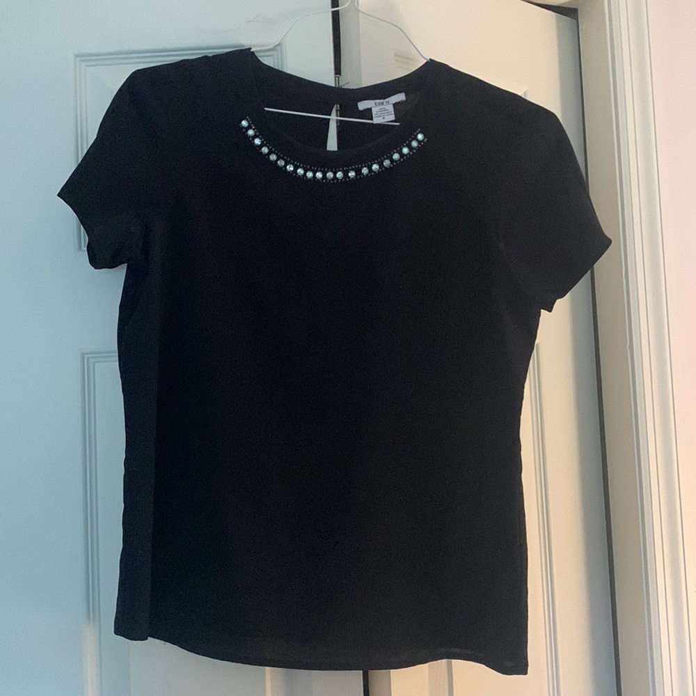 Bar III short sleeve black top